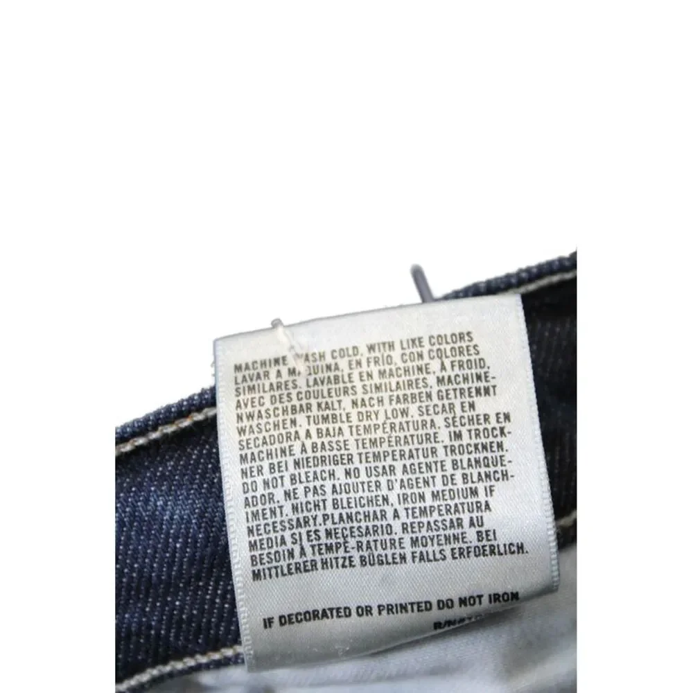 C of H Los Angeles Womens Cuffed Ava Low Rise Straight Leg Jeans Blue Size 25